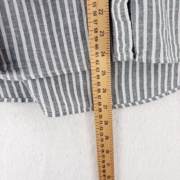 LIZ CLAIBORNE Shirt Womens 1X Button Up Blouse Top Linen Blend Breathable - Picture 8 of 11